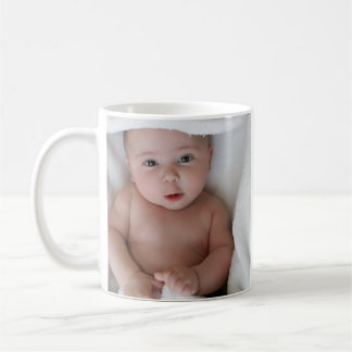 Taza de café con foto de bebé