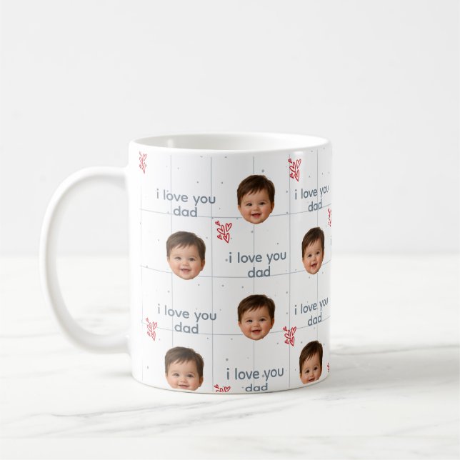 Taza de café con foto de bebé personalizada para p (Izquierda)