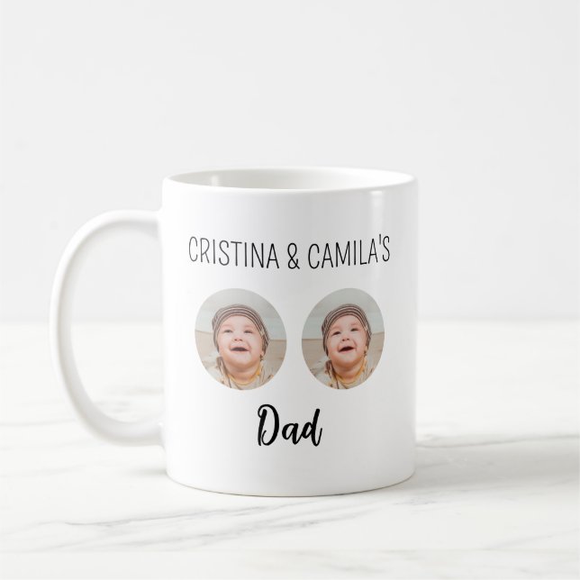 Taza de café con foto de cara de bebé personalizad (Izquierda)