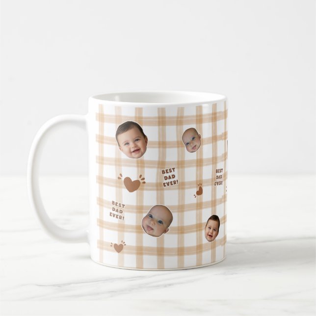 Taza de café con foto de cara de bebé personalizad (Izquierda)
