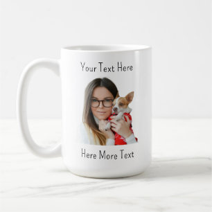 Taza de café con foto de cara divertida personaliz