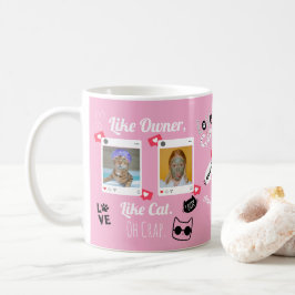 Taza de café con foto de gato personalizada | Taza