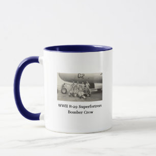 Taza de café con foto de la tripulación del bombar
