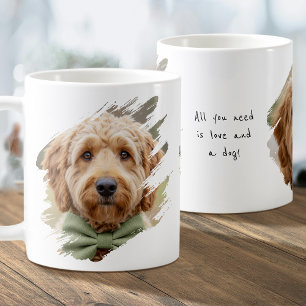 Taza de café con foto de perro regalo personalizad