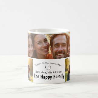 Taza de café con foto familiar