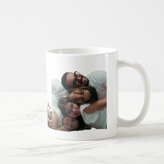 Taza de café con foto familiar personalizada para  (Derecha)
