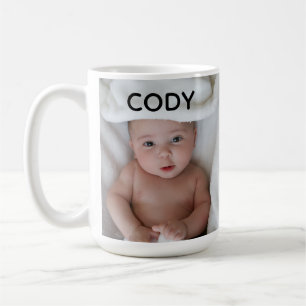 TAZA DE CAFÉ CON FOTO PERSONALIZADA DE BEBÉ NUEVO