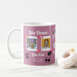 Taza de café con foto personalizada de gato | Taza