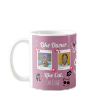 Taza de café con foto personalizada de gato | Taza