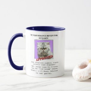 Taza de café con foto personalizada de revisión de