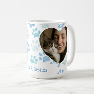 Taza de café con foto personalizada del corazón de