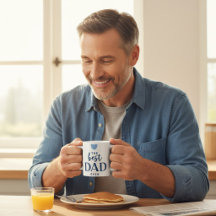 Taza de café con foto personalizada del mejor papá