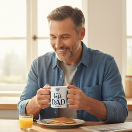 Taza de café con foto personalizada del mejor papá