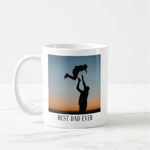 Taza de café con foto personalizada del mejor papá