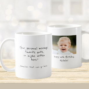 Taza de café con foto y mensaje personalizados par