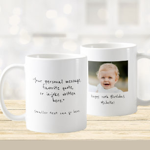 Taza de café con foto y mensaje personalizados par
