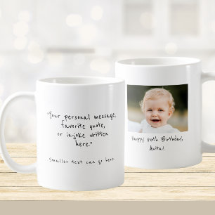 Taza de café con foto y mensaje personalizados par