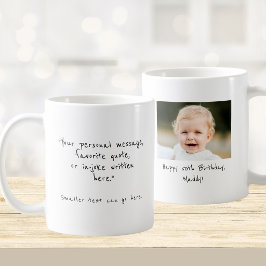 Taza de café con foto y mensaje personalizados par