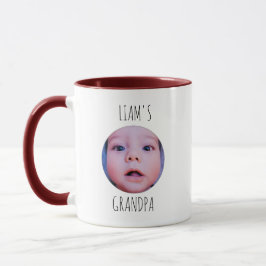 Taza de café con foto y nombre de bebé personaliza