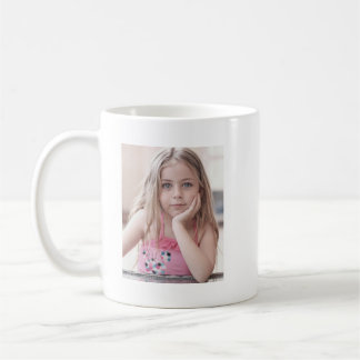 Taza de café con foto y texto personalizados
