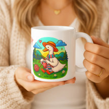 Taza de café con ganso de punto 'Mejor mamá' adora