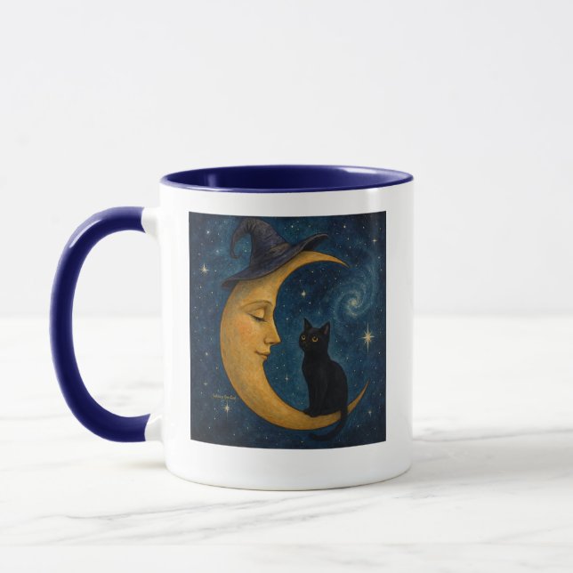 Taza de café con gato en la luna (Izquierda)