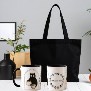 Taza de café con gato negro lindo Barista