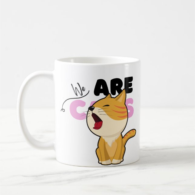 Taza de café con gatos lindos (Izquierda)