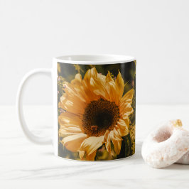 Taza de café con girasol amarillo individual