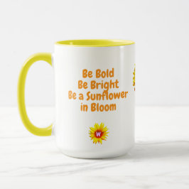 Taza de café con girasoles para ella (cita de mono