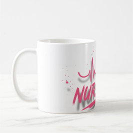 Taza de café con gradiente de vida de enfermera re