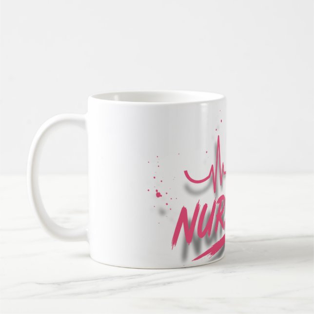 Taza de café con gradiente de vida de enfermera re (Izquierda)