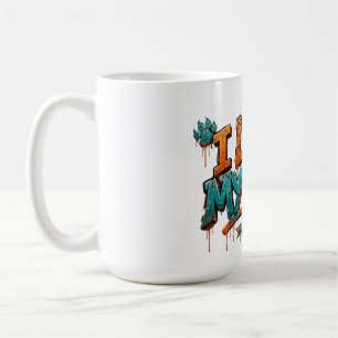 Taza de café con grafiti de pintura goteante Me en