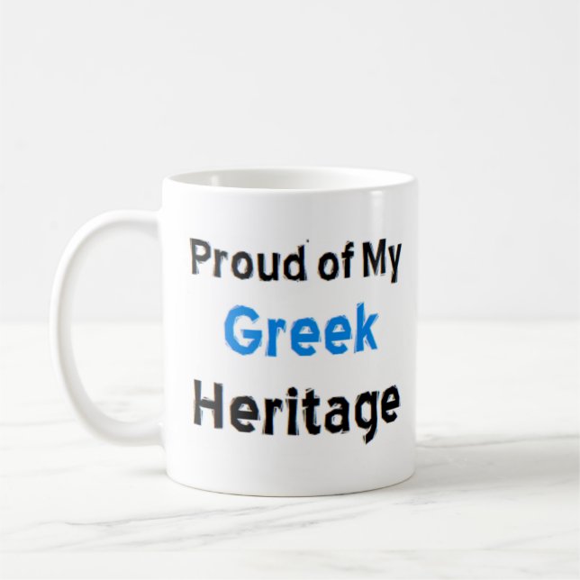 taza de café con herencia griega (Izquierda)