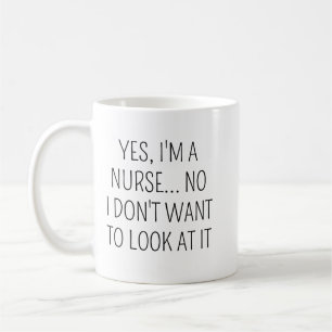 Taza de café con humor de enfermera sarcástica D