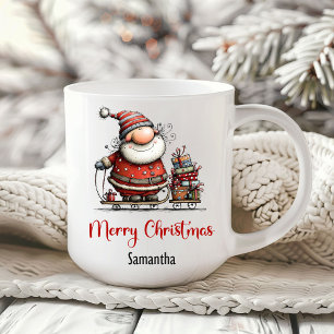 Taza de café con humor de Santa divertido y capric