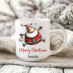 Taza de café con humor divertido de Papá Noel capr
