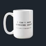 Taza De Café Con Humor Divertido Margarita<br><div class="desc">Esta divertida taza de café “No puedo hacer feliz a todos, no soy una margarita” es el regalo definitivo para compañeros de trabajo, amigos y cualquier persona con sentido del humor. Perfecta para cumpleaños y elefante blanco de Navidad, esta taza es una excelente adición a cualquier cocina o escritorio de...</div>