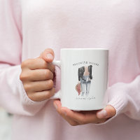 Taza de café con ilustración de moda en acuarela