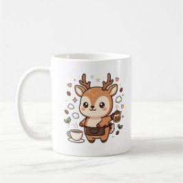 Taza de café con ilustración de simpático barista