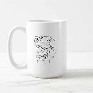 Taza de café con ilustración de tinta de Golden Re