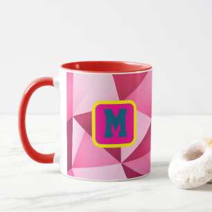 Taza de café con inicial holográfica personalizada