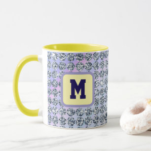 Taza de café con inicial personalizada Letra mono 