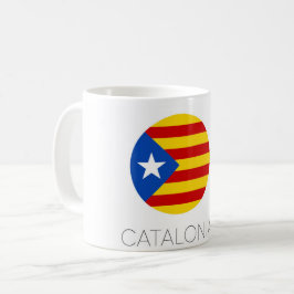 Taza de café con la bandera de Cataluña