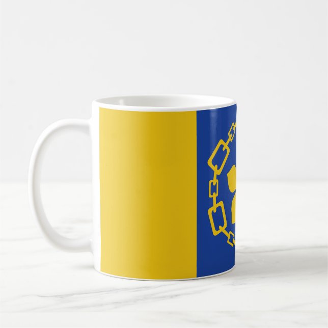 Taza de café con la bandera de Hamilton, Ontario (Izquierda)