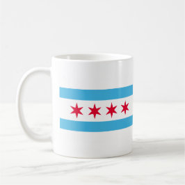 Taza de café con la bandera de la ciudad de Chicag