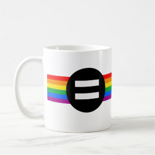 Taza de café con la bandera de los derechos de los