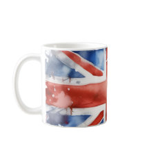 Taza de café con la bandera del Reino Unido