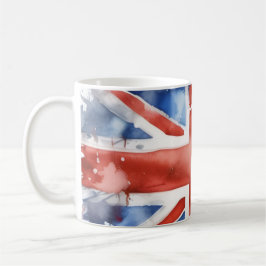 Taza de café con la bandera del Reino Unido