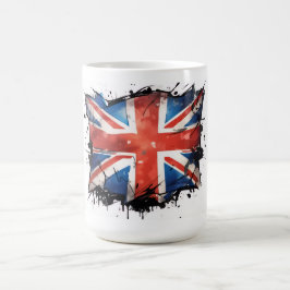 Taza de café con la bandera del Reino Unido